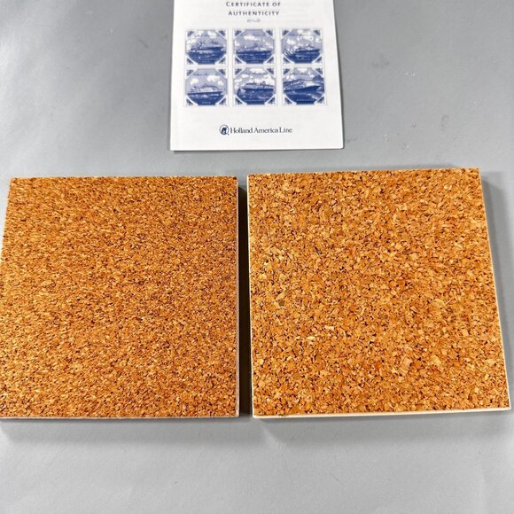 Holland America Line Coaster Ceramic Tiles Amsterdam Vintage Royal Goedewaagen - Picture 9 of 14